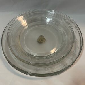 Princess House Clear Glass Dinnerware with Cloud Accent.